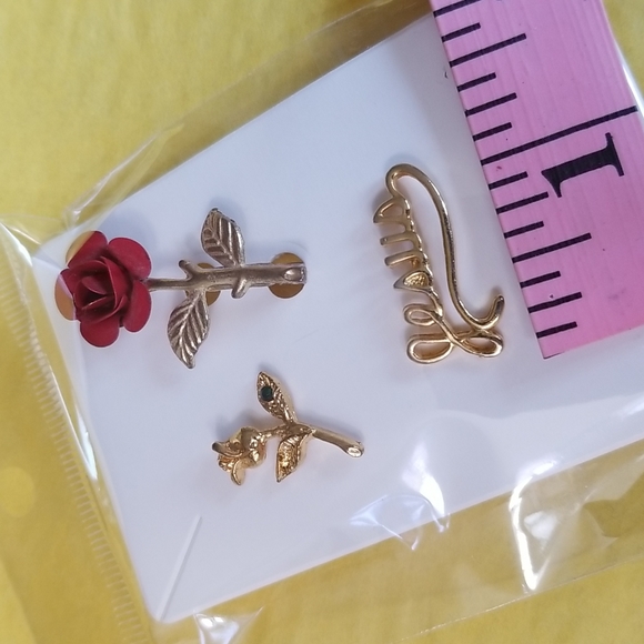 ROSES, JESUS, 3 LAPEL PINS Religious - Picture 3 of 4